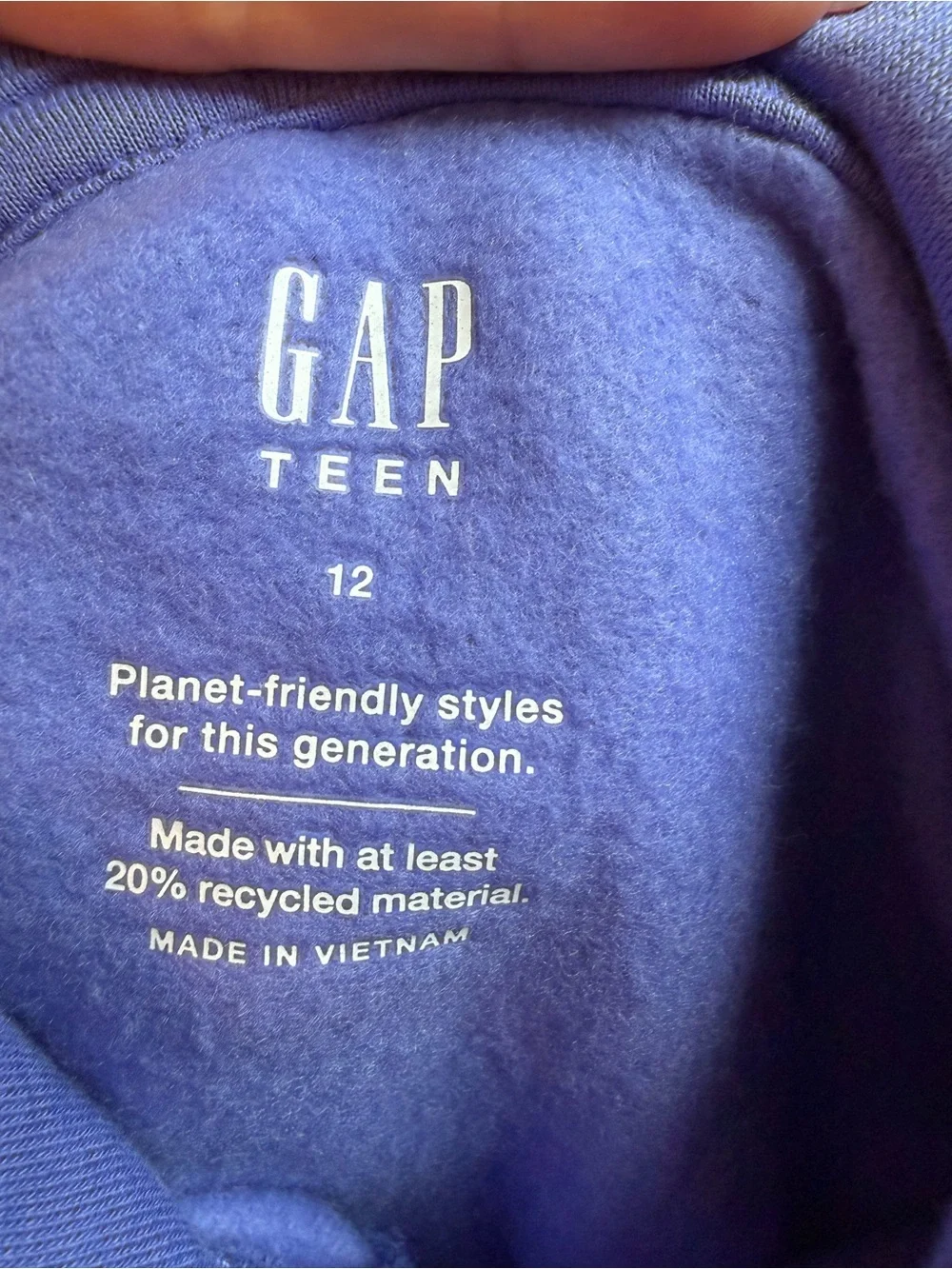 GAP Teen Pullover Hoodie Purple